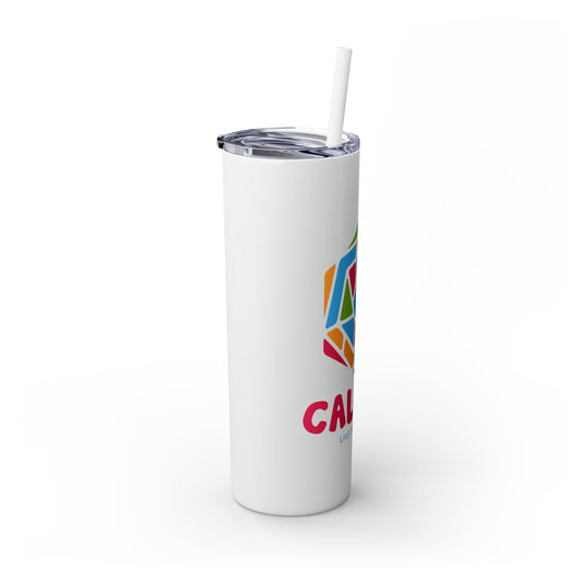 Skinny Tumbler with Straw, 20oz - Caleido