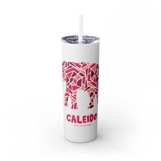 Skinny Tumbler with Straw, 20oz - Elephant