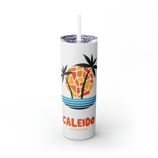 Skinny Tumbler with Straw, 20oz - Caribbean