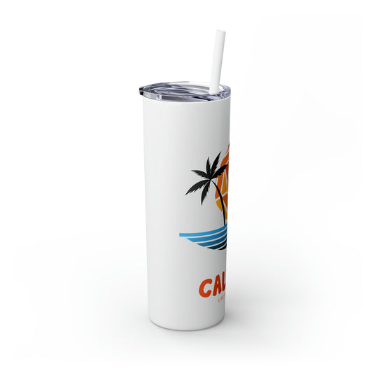 Skinny Tumbler with Straw, 20oz - Caribbean